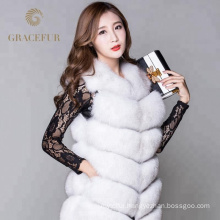 Luxury High Quality costume real fox fur vest woman wholesale